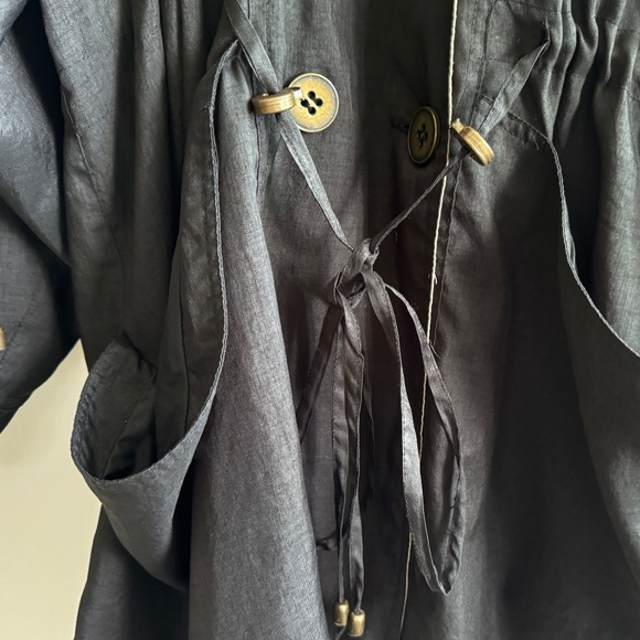 Vintage 80s Rain Jacket Trench Coat Shell Rafi - Picture 4 of 5